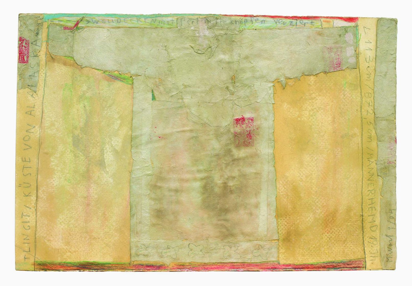 Tlingit Shirt, 2004 - mixed media on paper, cm 35x52